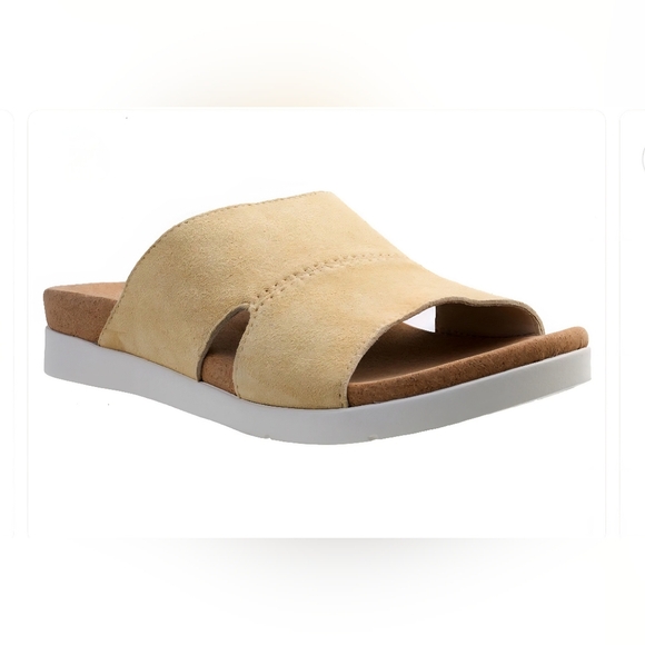 BNWT Spenco Women’s Yellow Sunrise Slide Sandals US 5.5 Genuine Suede Orthotic - Picture 14 of 16